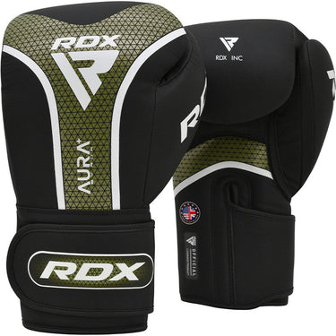 RDX T-17 BOXING GLOVES AURA PLUS#color_army-green