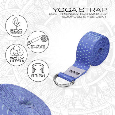 RDX F14 Sangle De Yoga Antidérapante En Coton Avec Boucle En D En Acier Inoxydable