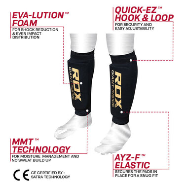 RDX HY MMA Shin Guard Protection Shields OEKO-TEX® Standard 100 certified#color_black