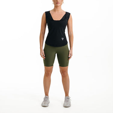 RDX W1 Women Sweat Shorts#color_army-green