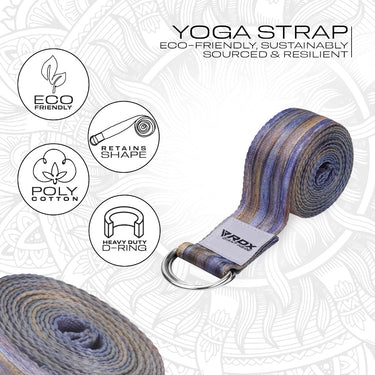 RDX F1 Sangle De Yoga AntidÃ©rapante En Coton Avec Boucle En D En Acier Inoxydable