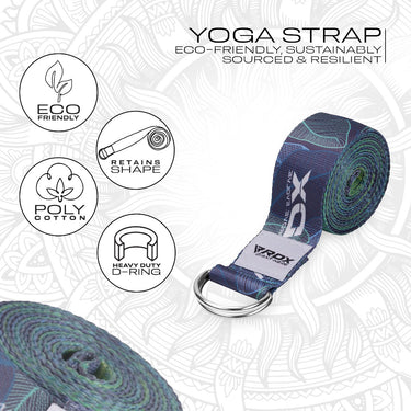 RDX F10 Sangle De Yoga AntidÃ©rapante En Coton Avec Boucle En D En Acier Inoxydable