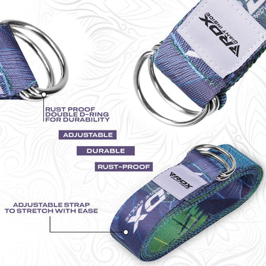 RDX F10 Sangle De Yoga AntidÃ©rapante En Coton Avec Boucle En D En Acier Inoxydable