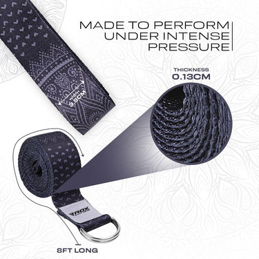 RDX F15 D-Ring Steel Buckle Cotton Yoga Strap