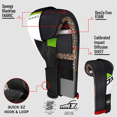 RDX R8 6oz Kids Boxing Gloves#color_green