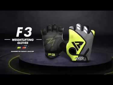 RDX F3 Fingerless Weight Lifting Gloves#color_green